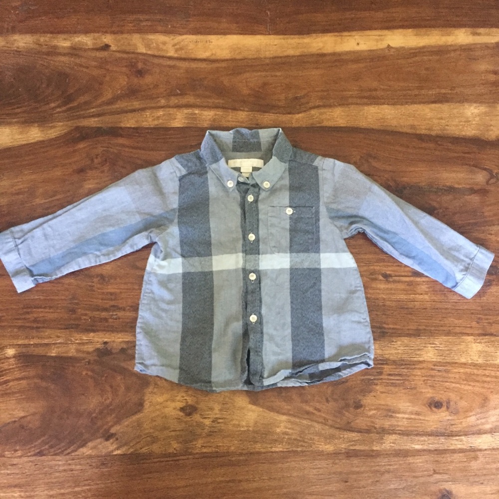 Burberry Children button down plaid shirt